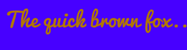 Image with Font Color B27600 and Background Color 4700FF